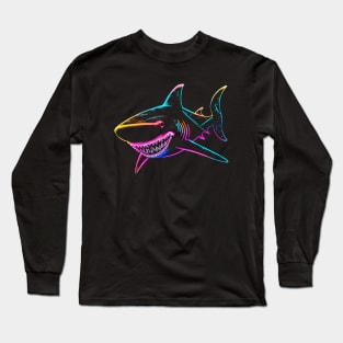 Shark Teeth Smile Neon Long Sleeve T-Shirt